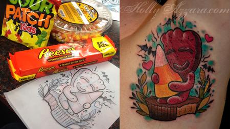 Holly Azzara - Sour Patch Kid Candy Armpit Tattoo